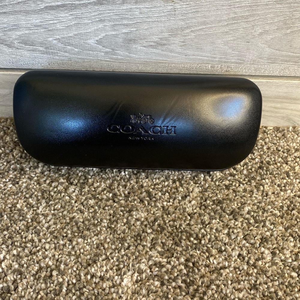 Coach Eyeglass Sunglass Hard Clamshell Case Black Velvet Interior Standard Size